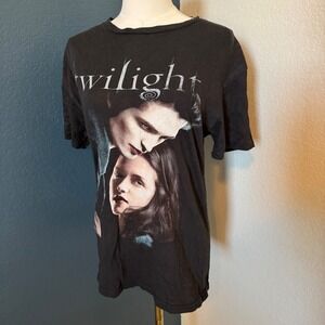 Y2K Grunge Vampirecore Twilight Graphic Tee Small Black